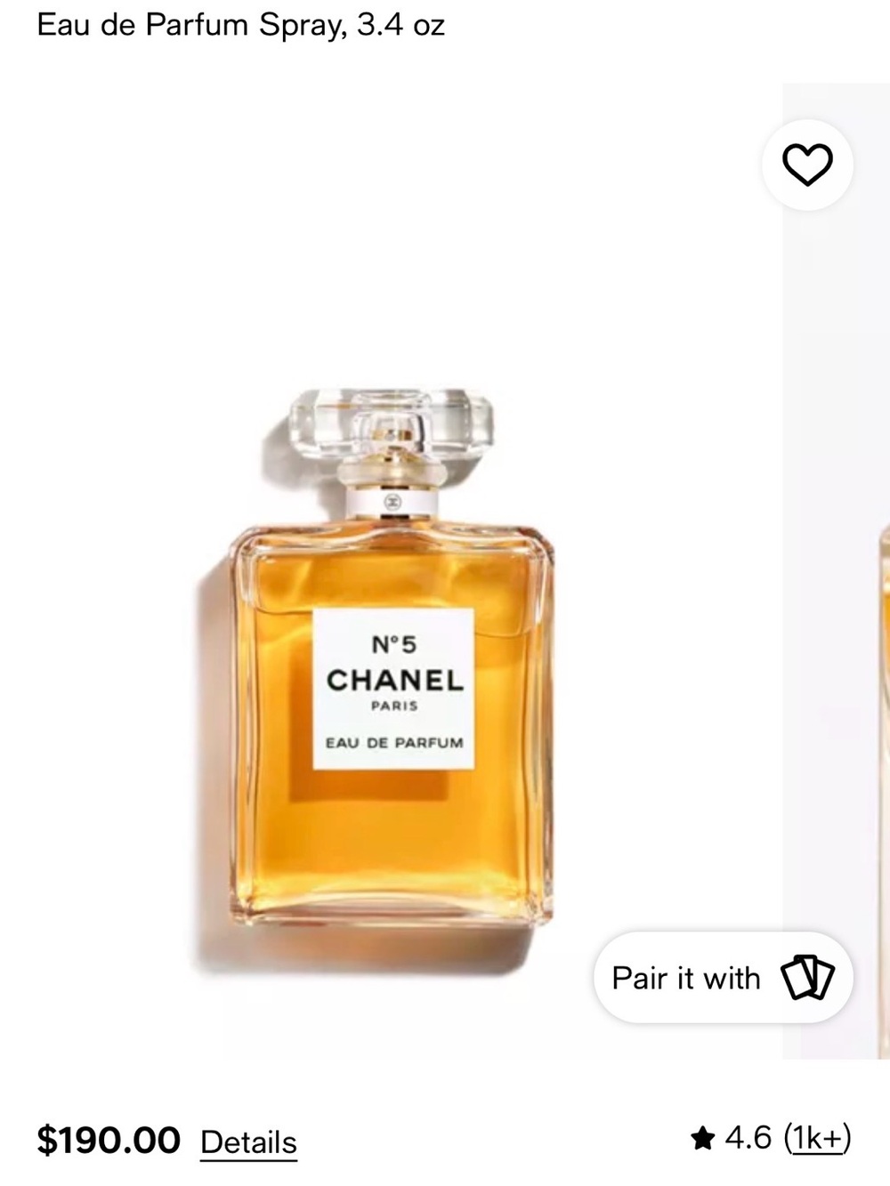 Chanel no.5  3.4ozs - no box that is why it is discounted